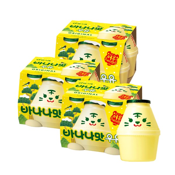 [빙그레] 바나나맛우유 단지우유 240ml 12입 바나나우유 - 지브로마트