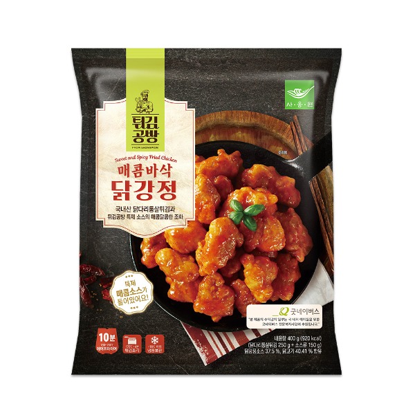 [기획전4][지브로배송] 사옹원 튀김공방 매콤바삭 닭강정 400g 1개 - 지브로마트