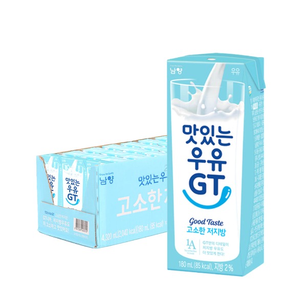 [남양] 맛있는우유 GT 고소한저지방 180ml 24팩 - 지브로마트