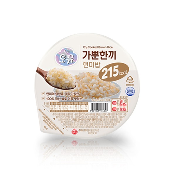 [오뮤] 가뿐한끼 현미밥 150g x 30개 - 지브로마트