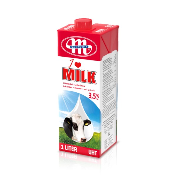 [믈레코비타] 아이러브밀크 3.5% 1L 12팩 / 폴란드 수입 멸균우유 동물복지 - 지브로마트