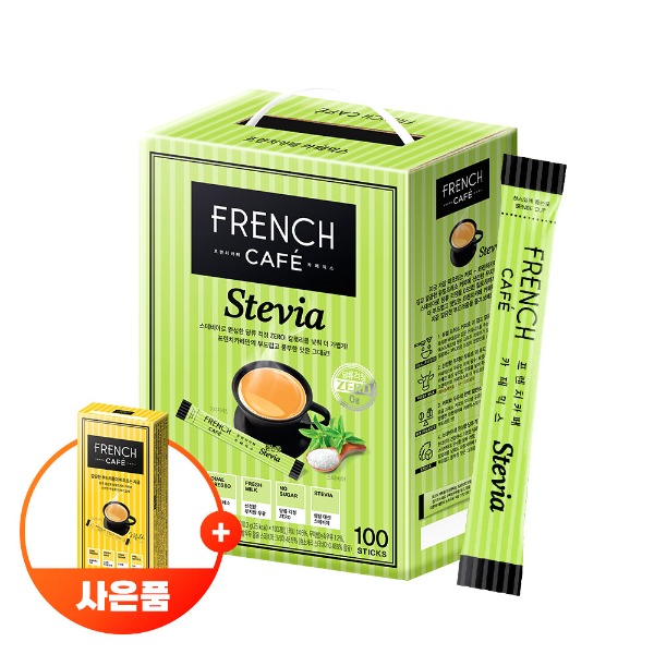 [남양] 프렌치카페 카페믹스 스테비아 100T + 믹스 10T증정 - 지브로마트