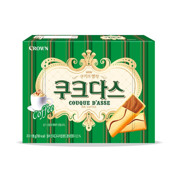 [지브로배송] 크라운 쿠크다스 커피 128g 1개 - 지브로마트