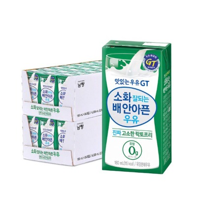 [남양] 소화 잘되는 배 안아픈 우유 진짜 고소한 락토프리우유 180ml 48팩 - 웨스트윙