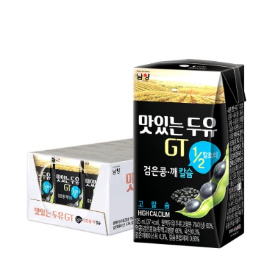 [남양] 맛있는두유 GT 미니 검은콩깨칼슘 1/2칼로리 125ml 24/48팩 - 웨스트윙