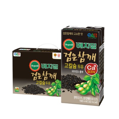 [정식품] 베지밀 검은참깨 고칼슘두유 190ml 24팩 48팩 - 지브로마트