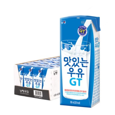 [리퍼/임박] (유통기한 6/13) 남양 맛있는우유GT 흰우유 180ml 24팩 - 지브로마트