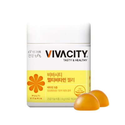 [빙그레] 비바시티 멀티비타민 젤리 (1개월분) / 레몬맛 - 지브로마트