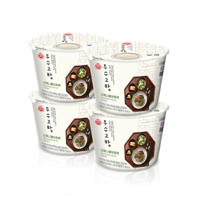 [오뚜기] 두수고방 채식 즉석컵밥 - 산채나물 비빔밥 276g 4개 - 지브로마트