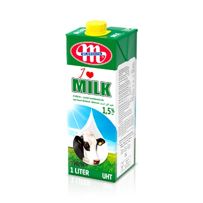 [믈레코비타] 아이러브밀크 1.5% 저지방우유 1L 12입 / 폴란드 수입 멸균우유 - 지브로마트