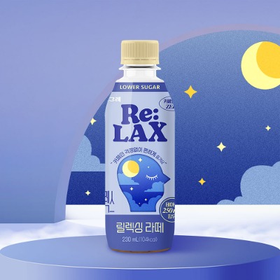 [빙그레] ReLAX 릴렉싱 라떼 230ml 12입 24입 / 무카페인 카페인제로 - 지브로마트