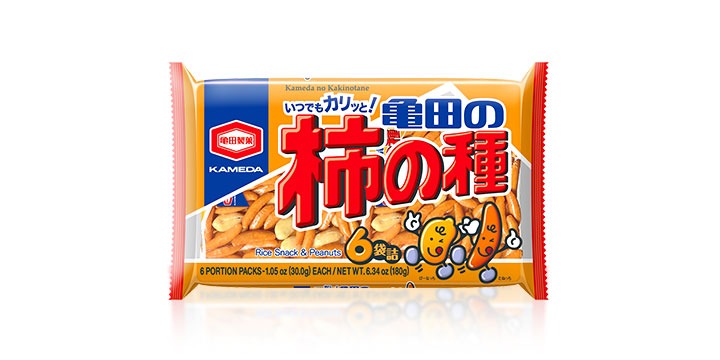 [카메다] 카키노타네 일본 감씨과자 스낵 (30gx6입) 1개 / 국내배송 일본과자안주 이자카야안주 일본쌀과자 감씨과자 - 지브로마트