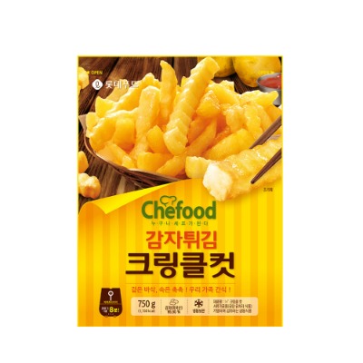 [지브로배송] 롯데 쉐푸드 감자튀김 크링클컷 750g x 1개 - 지브로마트