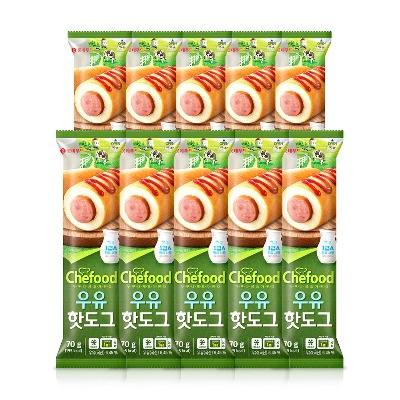 [롯데] 쉐푸드 우유핫도그 70g x 10개 - 지브로마트